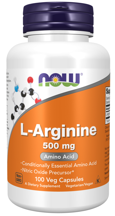 NOW FOODS, L-Arginine 500 mg , 100 Veg Capsules