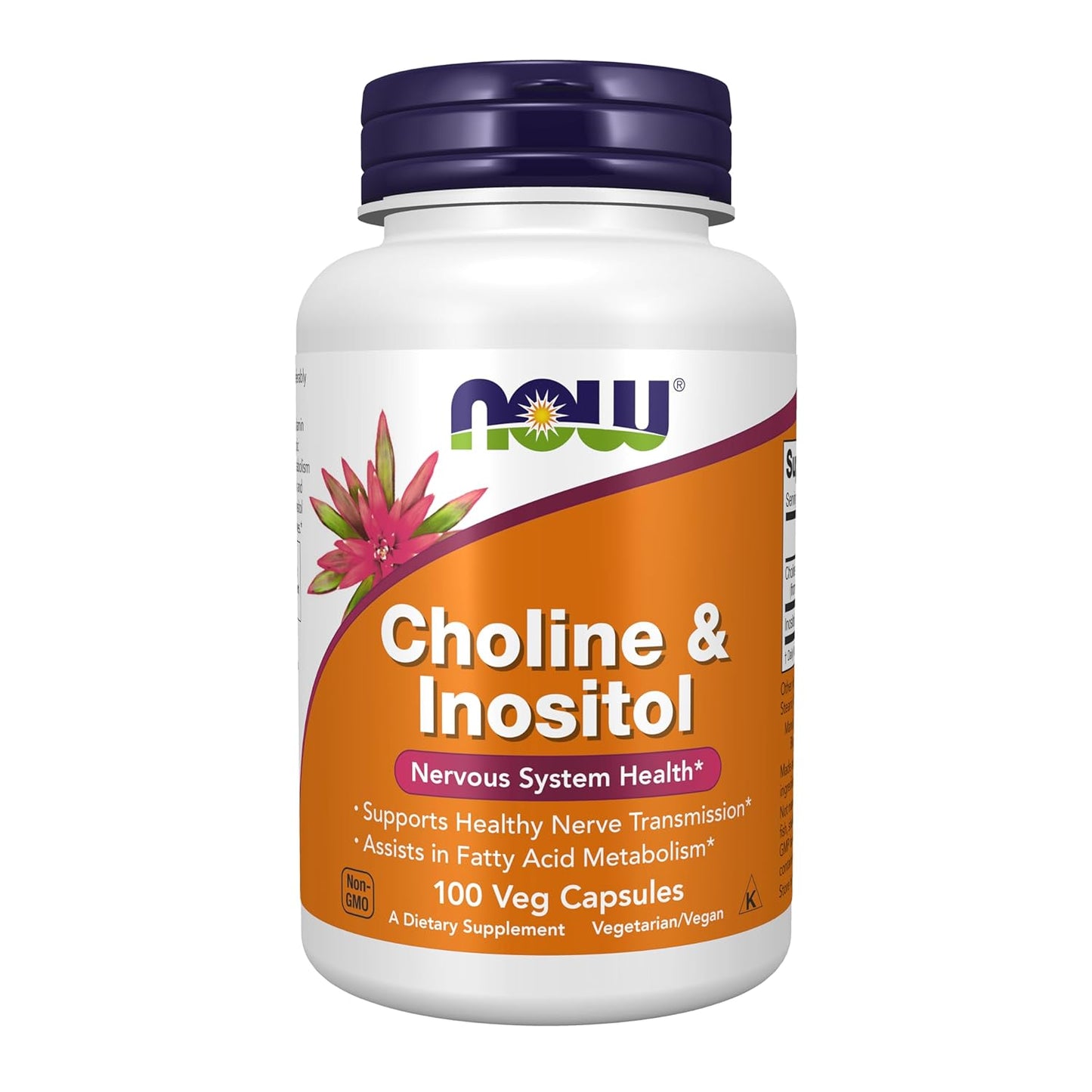 NOW Foods Supplements, Choline & Inositol 500 mg, 100 Capsules