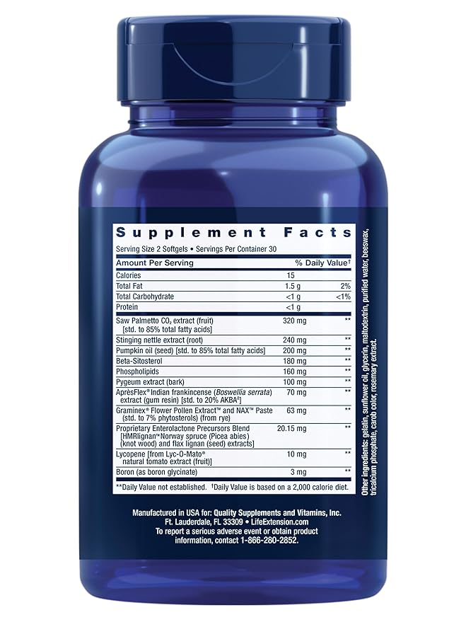 Life Extension Ultra Natural Prostate, 60 softgel