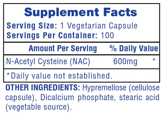 HI-TECH NAC | N-Acetyl Cysteine 600 mg 100 Cap
