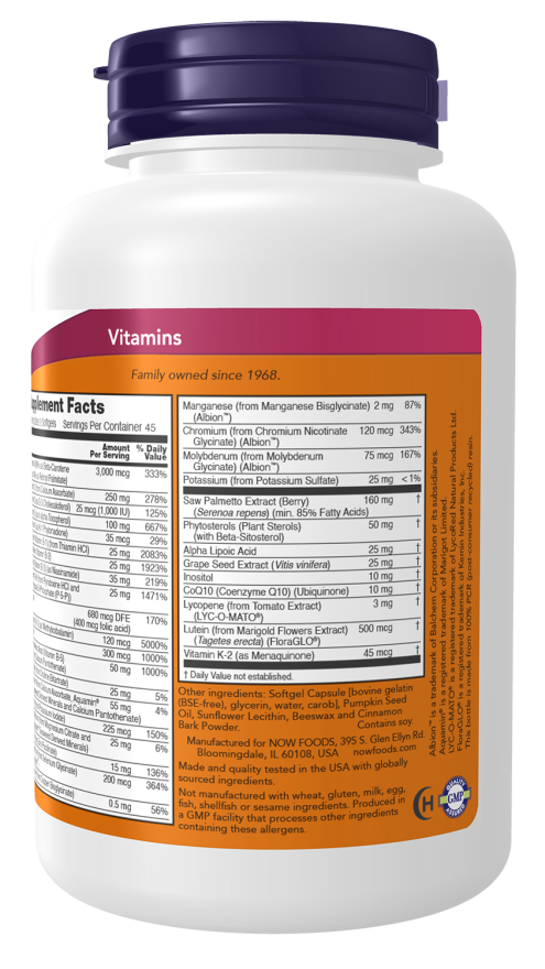 NOW FOODS , ADAM™ MEN'S MULTIPLE VITAMIN , 90 SOFTGELS