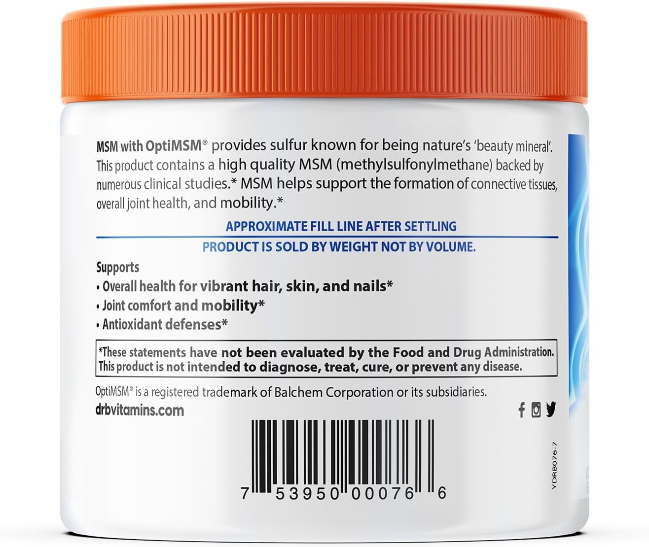 Doctors Best MSM Powder, Supports Hair, Skin, Nails, & Joints, Non-GMO, Gluten Free, Soy Free, Vegan Net Wt. 8.8 oz (250 Grams)