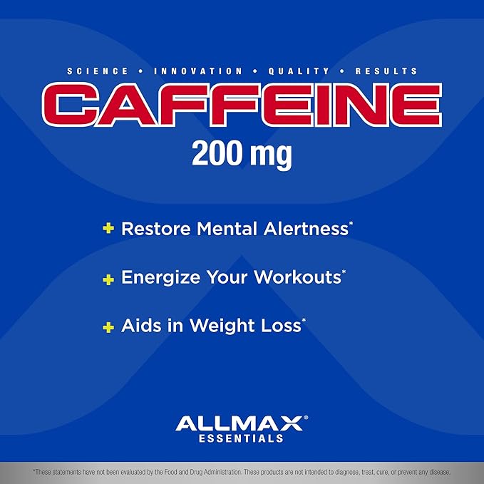 Allmax Nutrition Caffeine - 200 g (Pack of 100 Tablets)