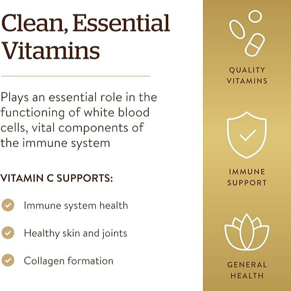 Solgar Vitamin C 1000 mg, 90 Tablets - Antioxidant & Immune Support