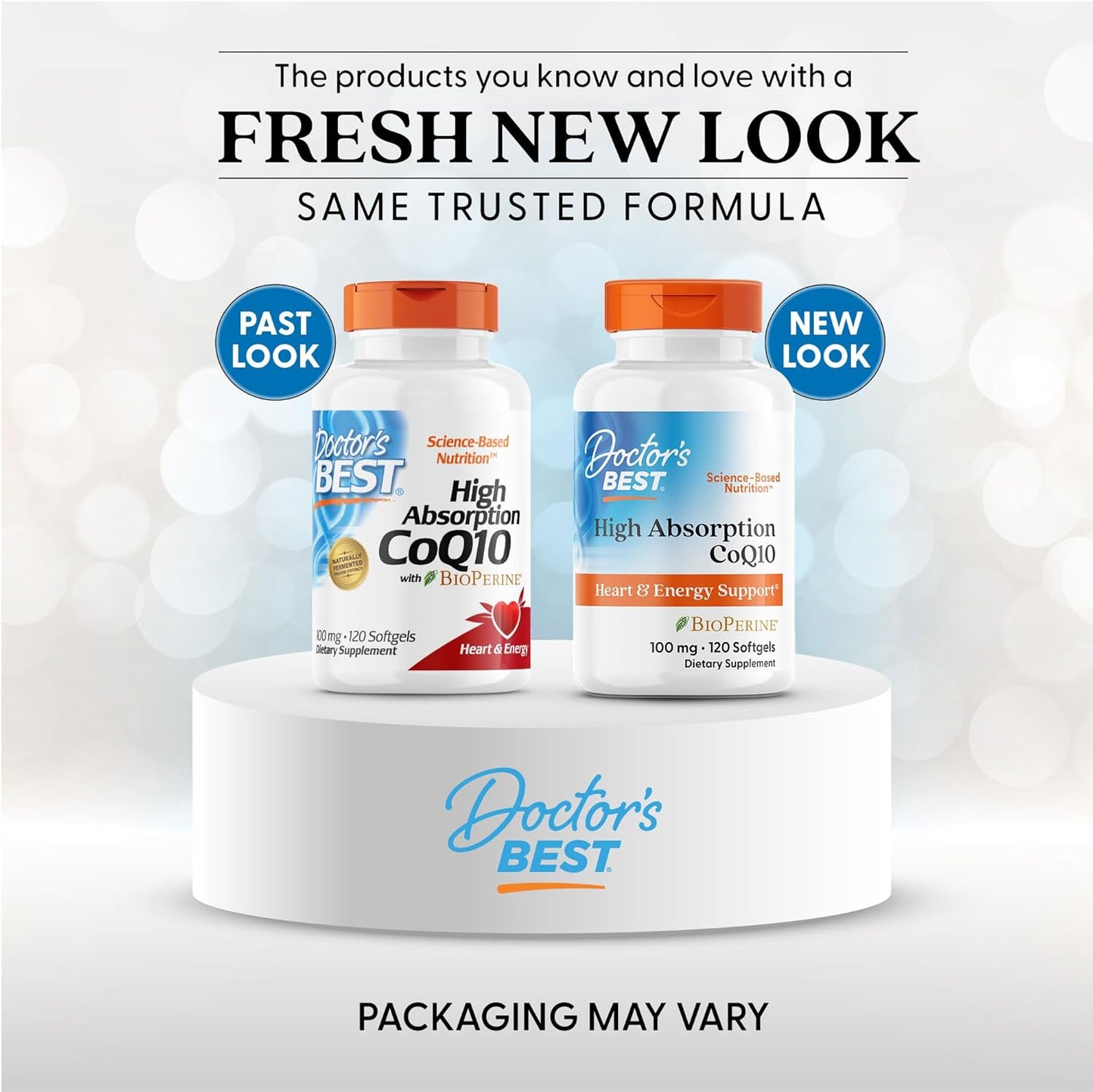 Doctor's Best High Absorption CoQ10 with BioPerine, Gluten Free, Naturally Fermented, Heart Health, Energy Production, 100 mg, 120 Count