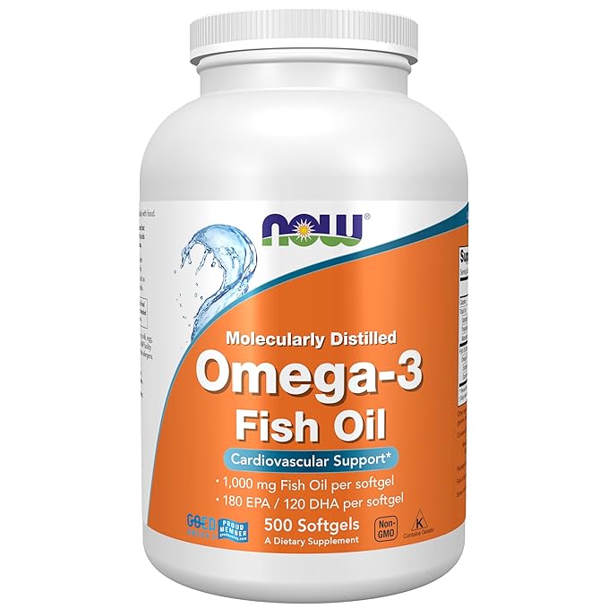 NOW FOODS OMEGA-3, FISH OIL -500 SOFTGELS