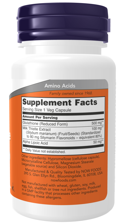 Now Foods Glutathione 500mg, 60 cap