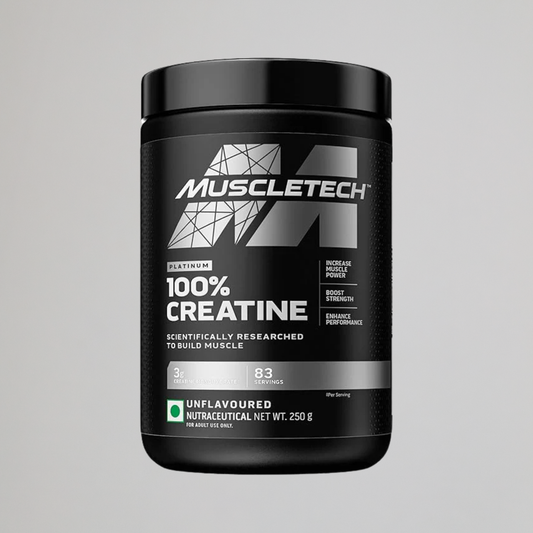 MuscleTech Platinum 100% Creatine Powder (Unflavoured - 250 Gram,83 Serves),Scientifically Researched to Build Muscle - Increase Muscle Power,Boost Strength & Enhance Performance,1 count,83 servings