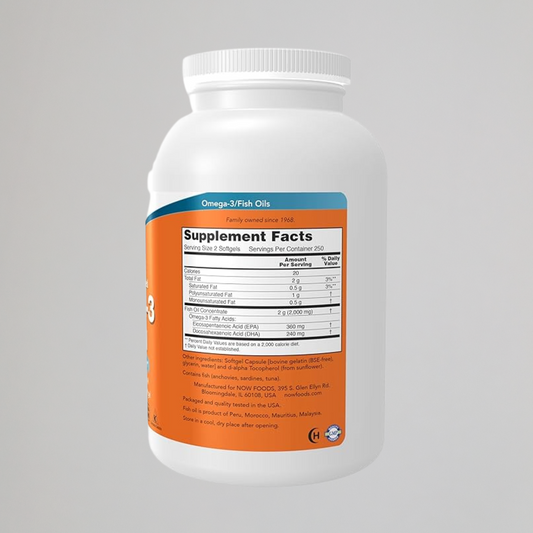 NOW FOODS OMEGA-3, FISH OIL -500 SOFTGELS