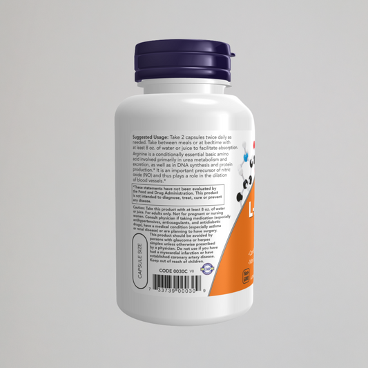 NOW FOODS, L-Arginine 500 mg , 100 Veg Capsules
