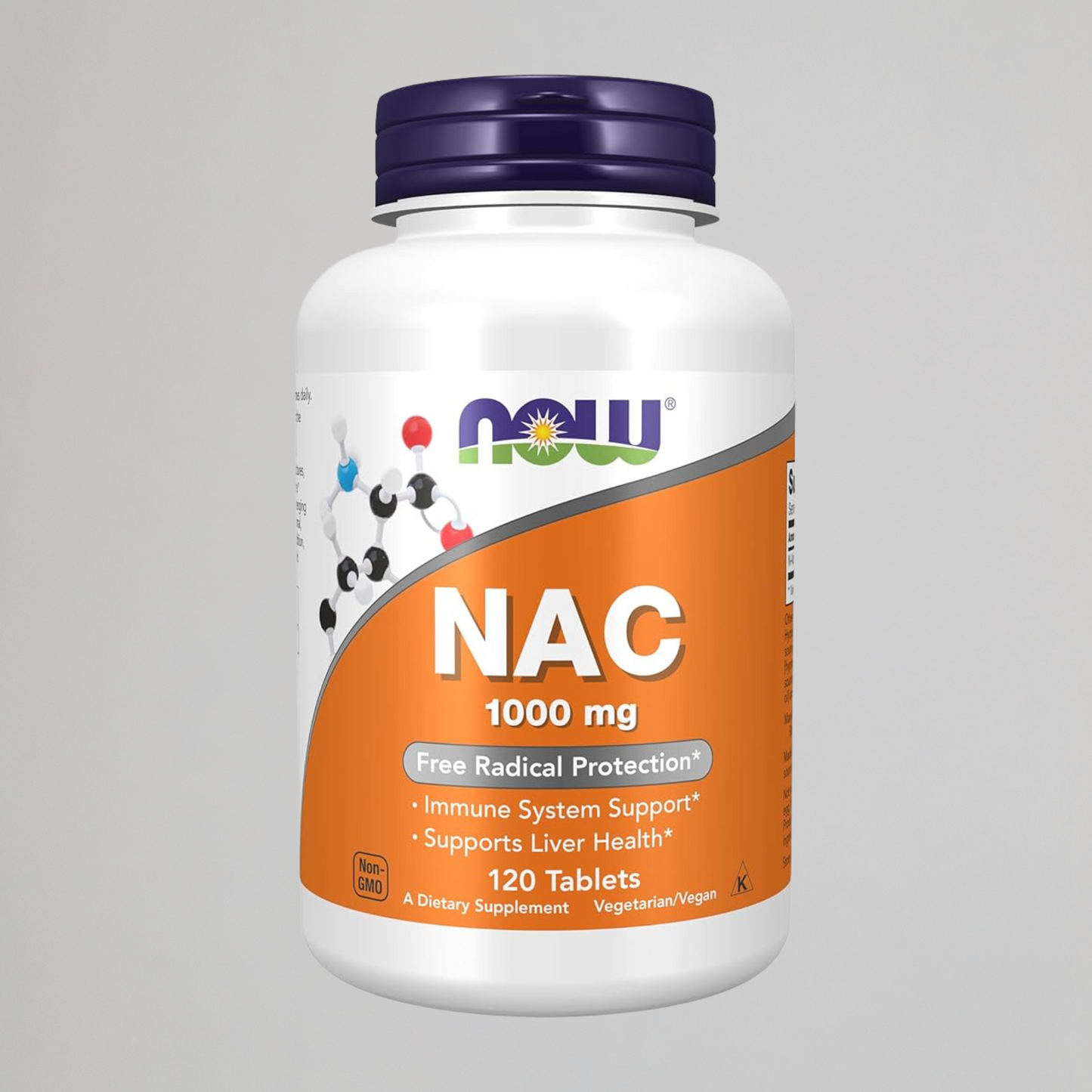 NOW Foods Supplements, NAC (N-Acetyl-Cysteine) 1,000 mg, Free Radical Protection*, 120 Tablets