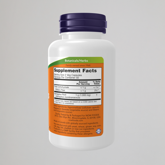 Now Foods Astragalus 500mg 100 Veg