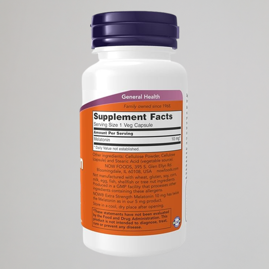 Now Foods Melatonin,10 mg,100 Vcaps,