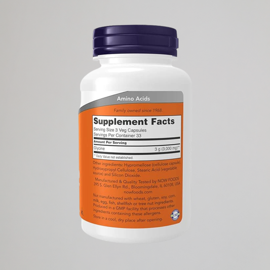 Now Foods, Glycine, 1000 mg, 100 Veg Capsules