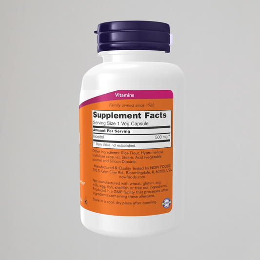 Now Foods, Inositol Capsules, 500 mg, 100 Capsules