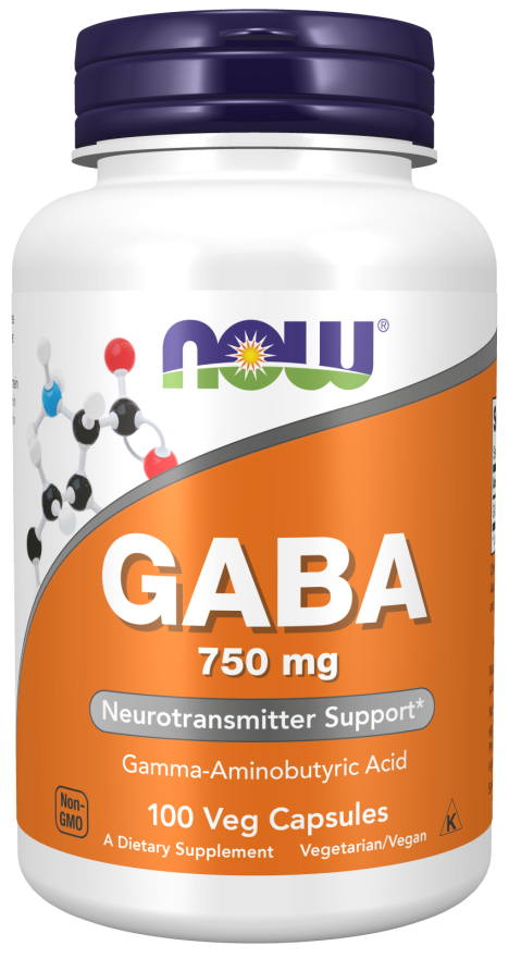 NOW FOODS, GABA 750 mg Veg Capsules