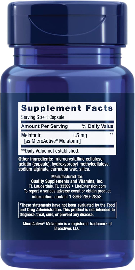 Life Extension Melatonin IR/XR, 1.5 mg - 60 veg Capsules