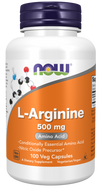 NOW FOODS, L-Arginine 500 mg , 100 Veg Capsules