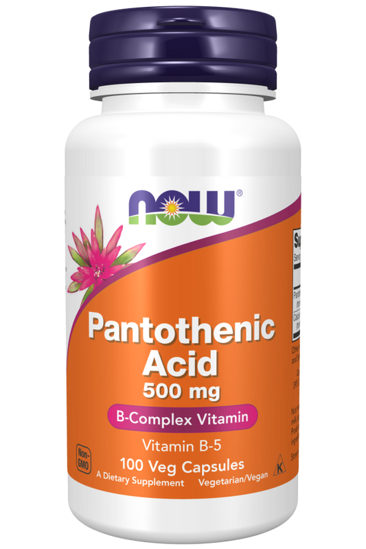 NOW FOODS , Pantothenic Acid 500 mg 100 Veg Capsules