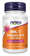 NOW FOODS, MK-7 Vitamin K-2 100 mcg , 60 Veg Capsules