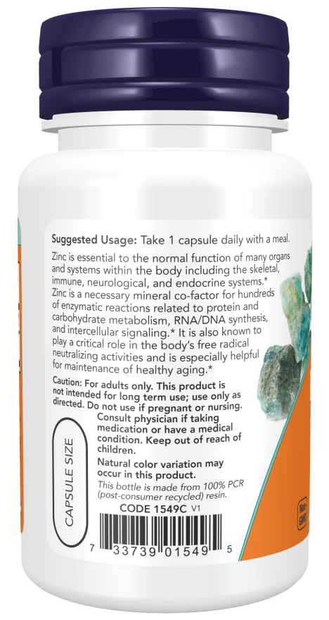 NOW FOODS , Zinc Picolinate 50 mg , 120 Veg Capsules