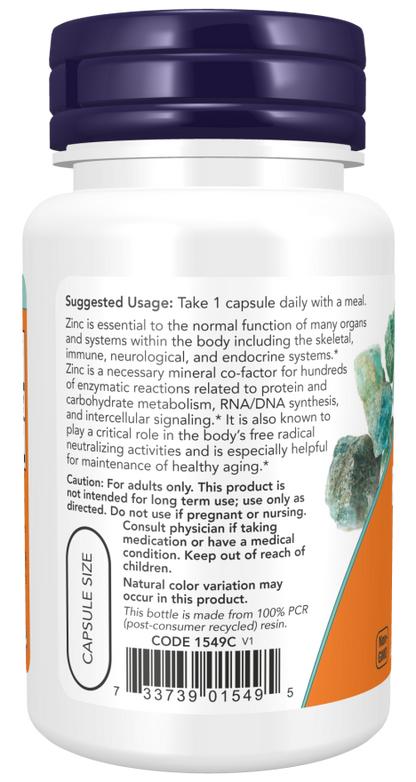 NOW FOODS , Zinc Picolinate 50 mg , 120 Veg Capsules