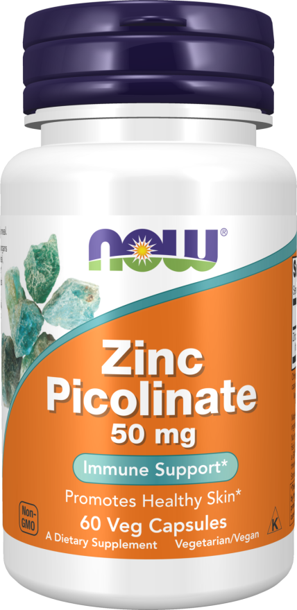 NOW FOODS ZINC PICOLINATE 50 mg, 60 VEG CAPSULES