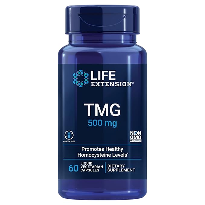 Life Extension TMG 500 mg, 60 liquid vegetarian capsules