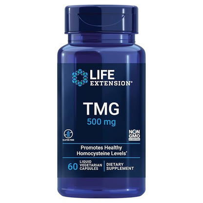 Life Extension TMG 500 mg, 60 liquid vegetarian capsules