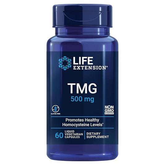 Life Extension TMG 500 mg, 60 liquid vegetarian capsules