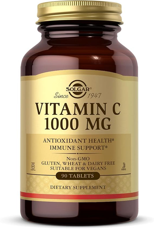 Solgar Vitamin C 1000 mg, 90 Tablets - Antioxidant & Immune Support