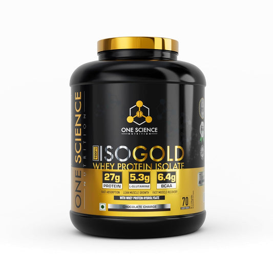 One Science Nutrition ISO Gold Whey Protein Isolate | Chocolate Charge | 5lbs | 70 Servings