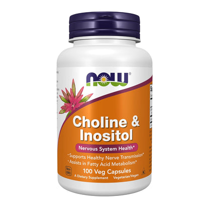 NOW Foods Supplements, Choline & Inositol 500 mg, 100 Capsules