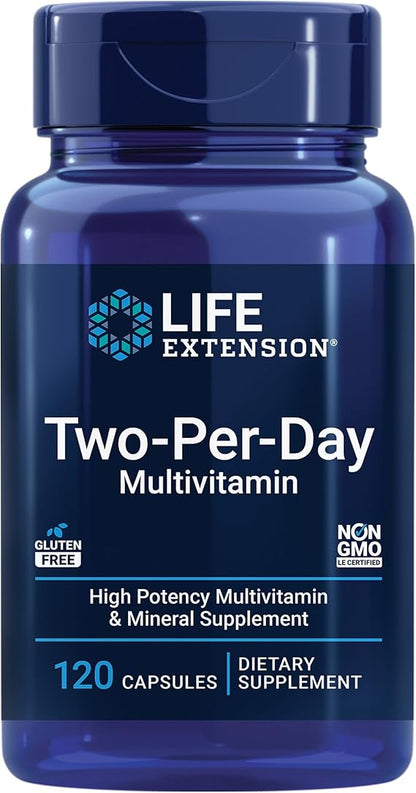 Life Extension Two-Per-Day Multivitamin , 120 Capsules