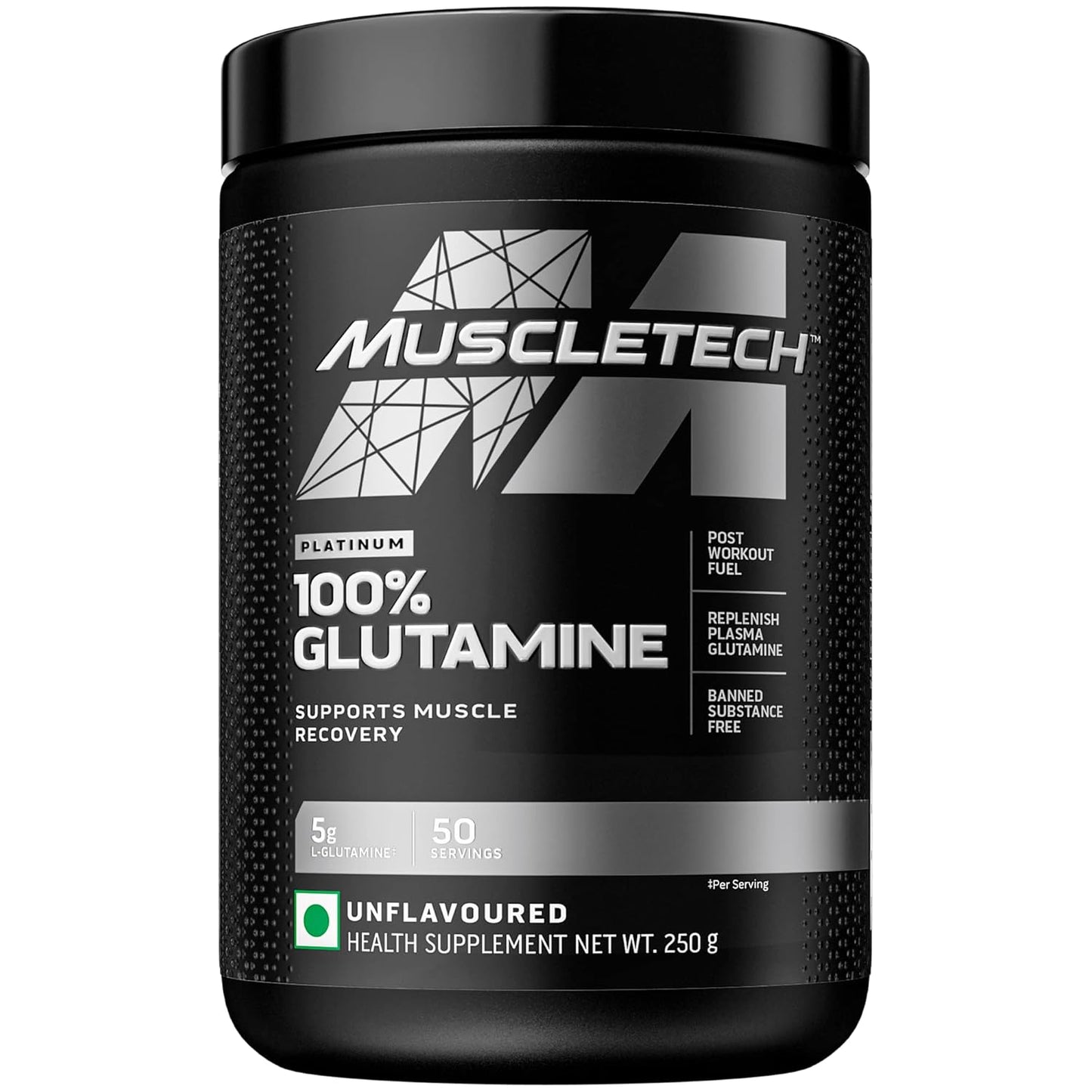 Muscletech Glutamine Powder , Unflavored (50 Servings) - 250 grams..