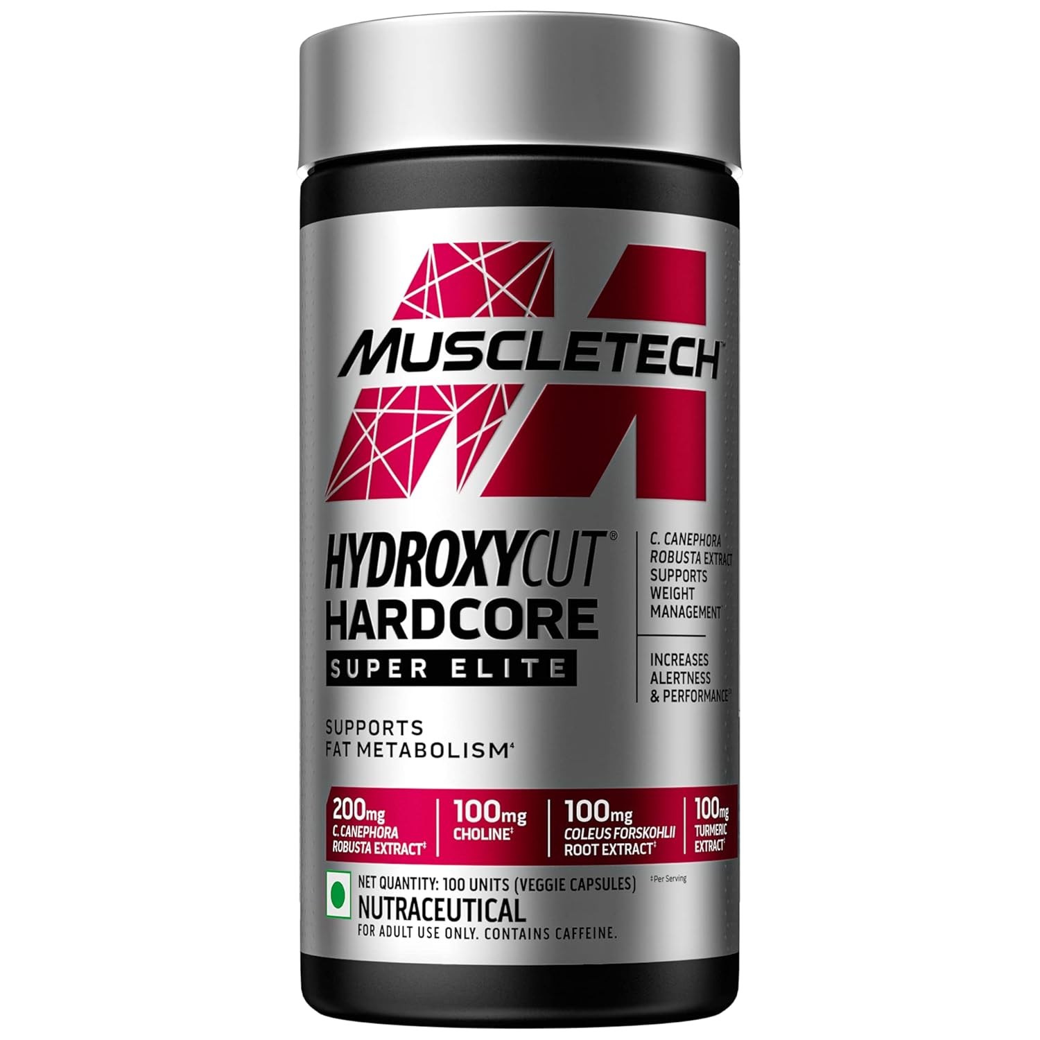MuscleTech, Hydroxycut Hardcore -  100 Veggie Capsules