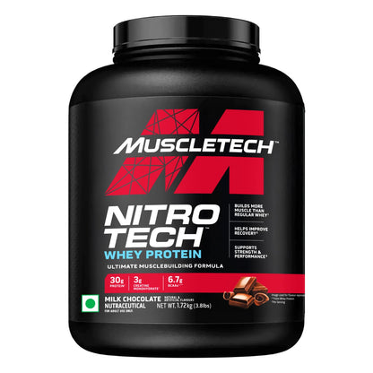 MuscleTech NitroTech Whey Protein, 1.72kg (3.8lbs) (Milk Chocolate)
