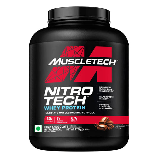 MuscleTech NitroTech Whey Protein, 1.72kg (3.8lbs) (Milk Chocolate)