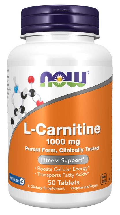 Now L-Carnitine 1000 mg 50 Tablets