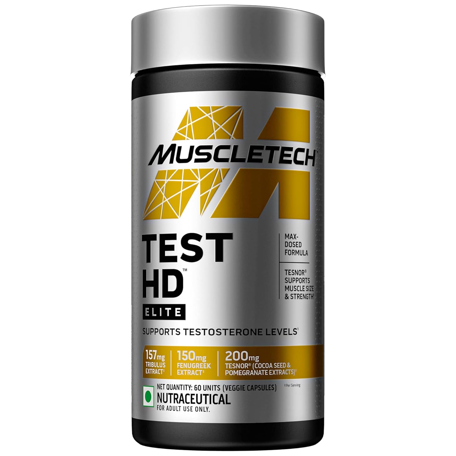 MuscleTech Test HD Elite - 60 Veggie Capsules
