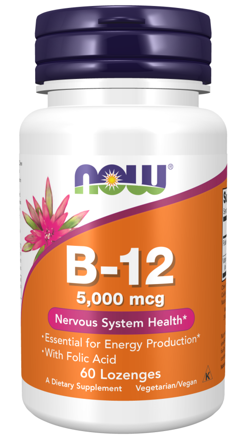 Now Vitamin B-12 5000 mcg 60 Lozenges