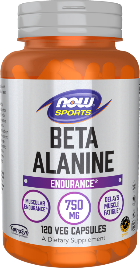 NOW SPORTS , Beta-Alanine 750 mg, 120 Veg Capsules