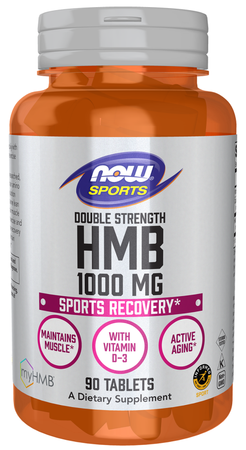NOW FOODS , HMB, Double Strength 1000 mg 90Tablets