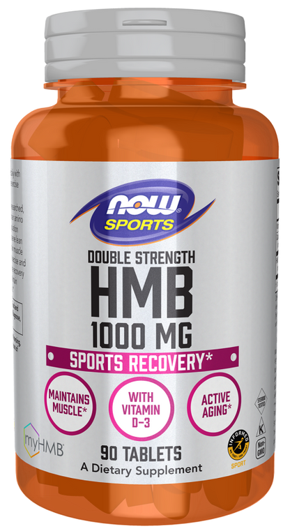 NOW FOODS , HMB, Double Strength 1000 mg 90Tablets