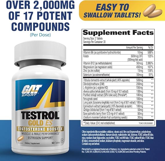 GAT SPORT Testrol Gold ES 60 Tablets