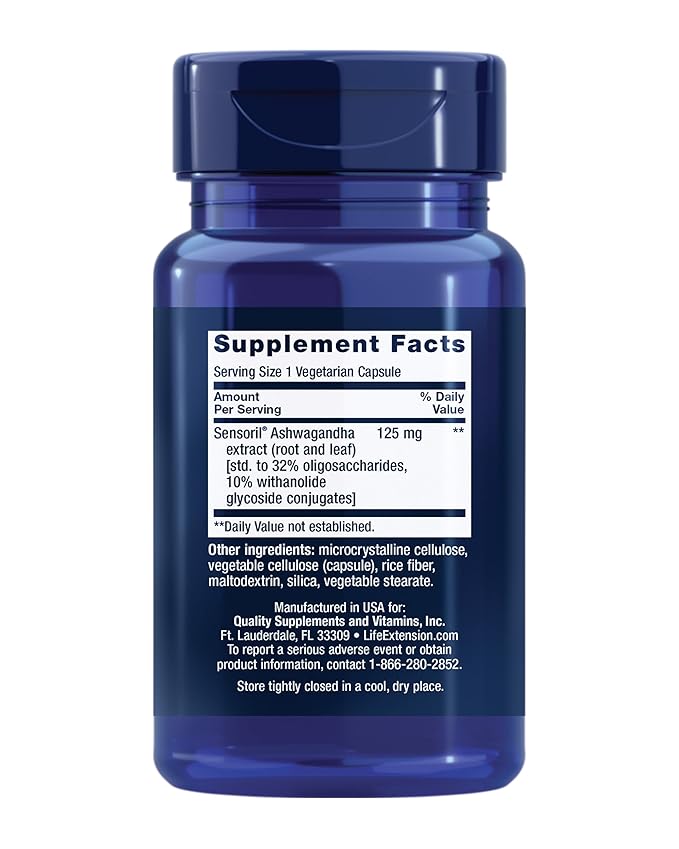 Life Extension, Optimized Ashwagandha Extract, 60 Veggie Caps