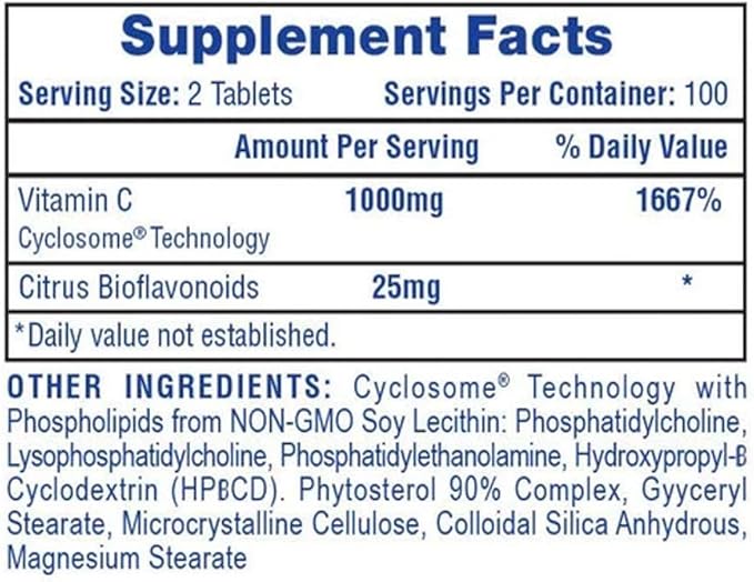 Hi Tech Pharmaceuticals, Vitamin C, 1000 mg, 200 Tablets