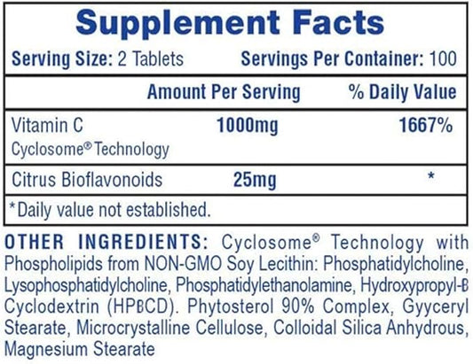 Hi Tech Pharmaceuticals, Vitamin C, 1000 mg, 200 Tablets