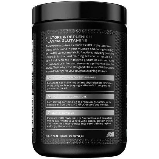 Muscletech Glutamine Powder , Unflavored (50 Servings) - 250 grams..