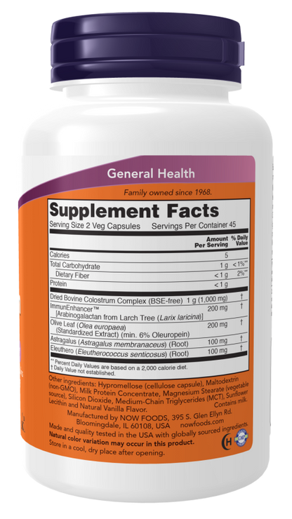 NOW FOODS, Super Colostrum 500 mg , 90 Veg Capsules